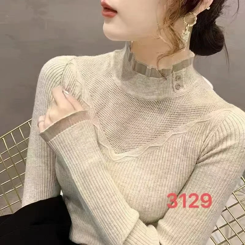 秋季新款！超细毛衣针织半高领打底！