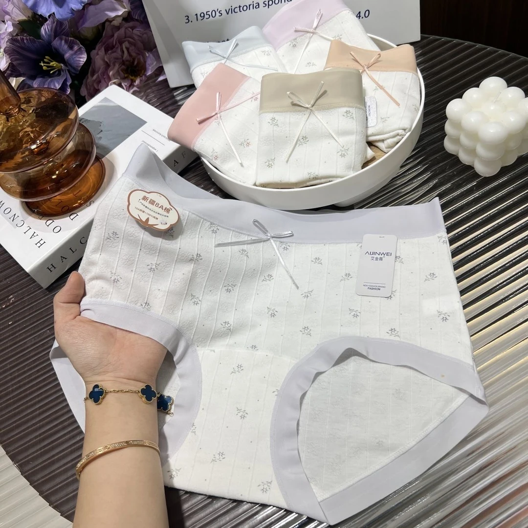 6条装~90-150斤纯棉加长裆内裤女翠花中腰亲肤舒适透气夏季三角裤