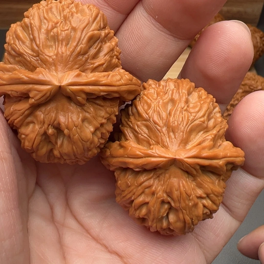 把件文玩核桃白狮子