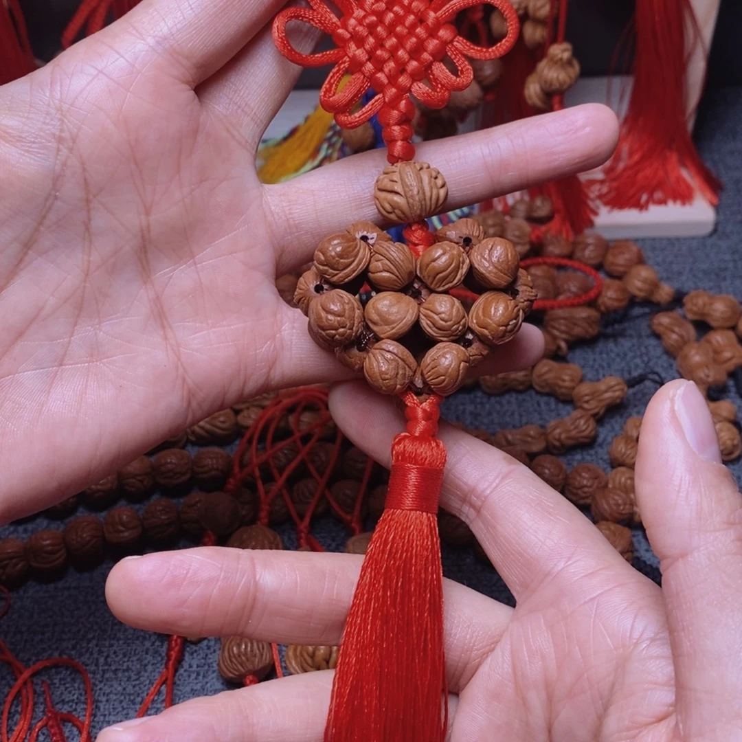 吊坠桃核桃枭挂件