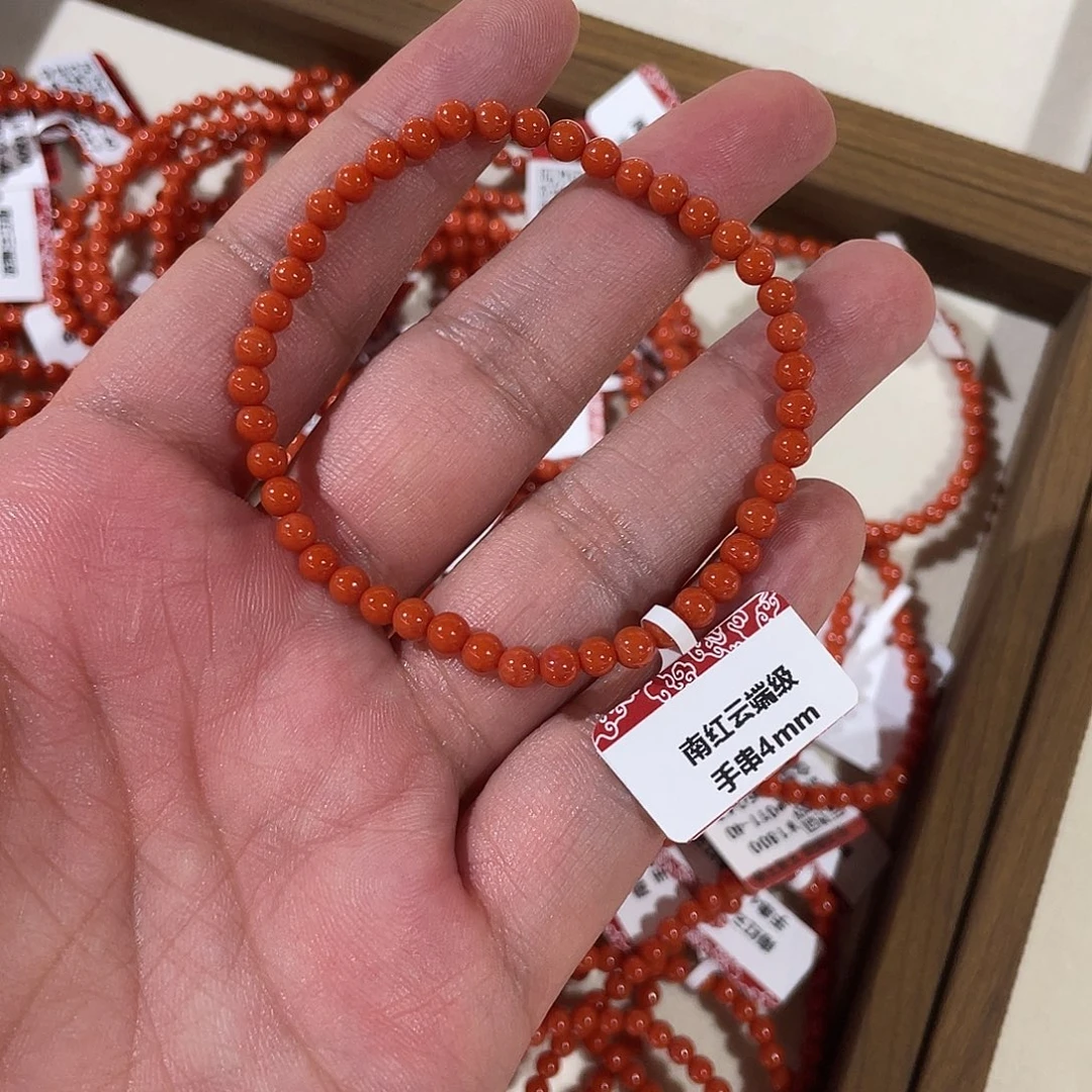 南红玛瑙未镶嵌手链4mm