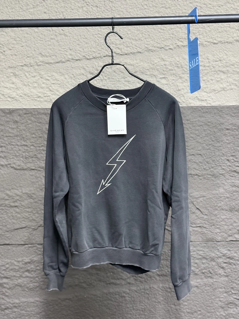 全新未使用 Givenchy/纪梵希 做旧闪电破坏卫衣 M码衣长61胸围110