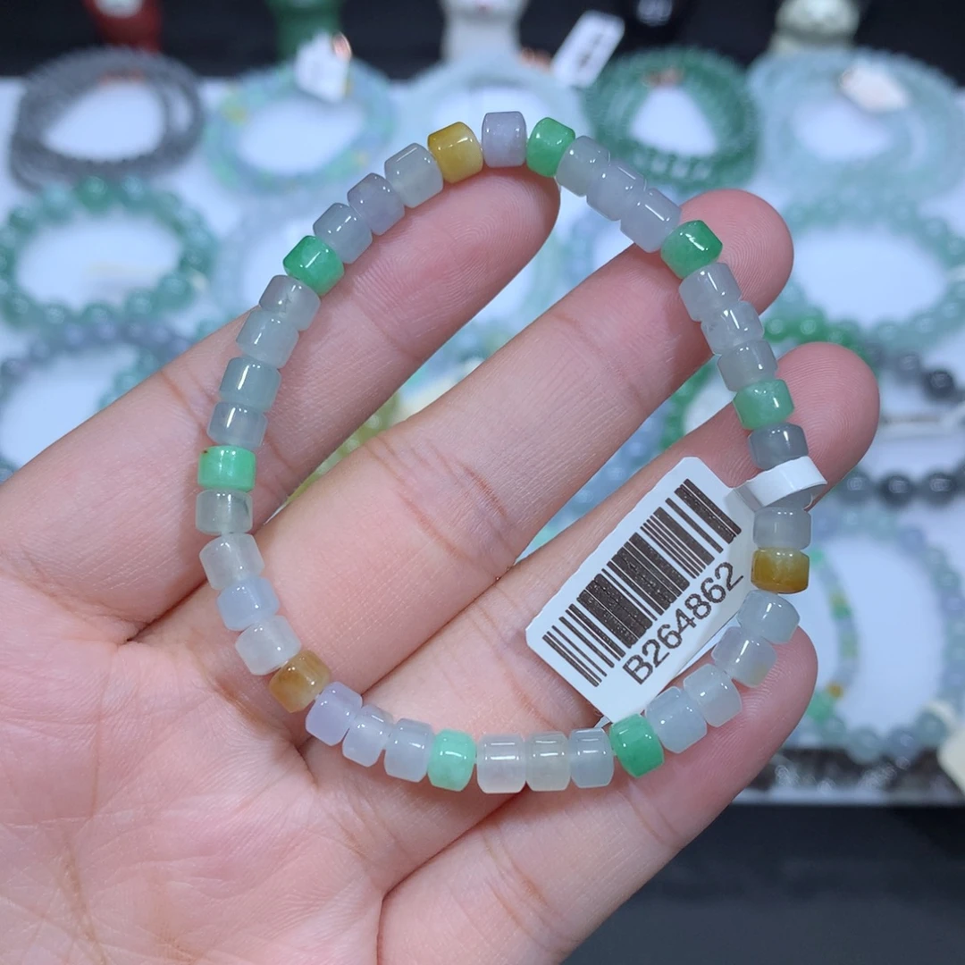 未镶嵌手串翡翠天然