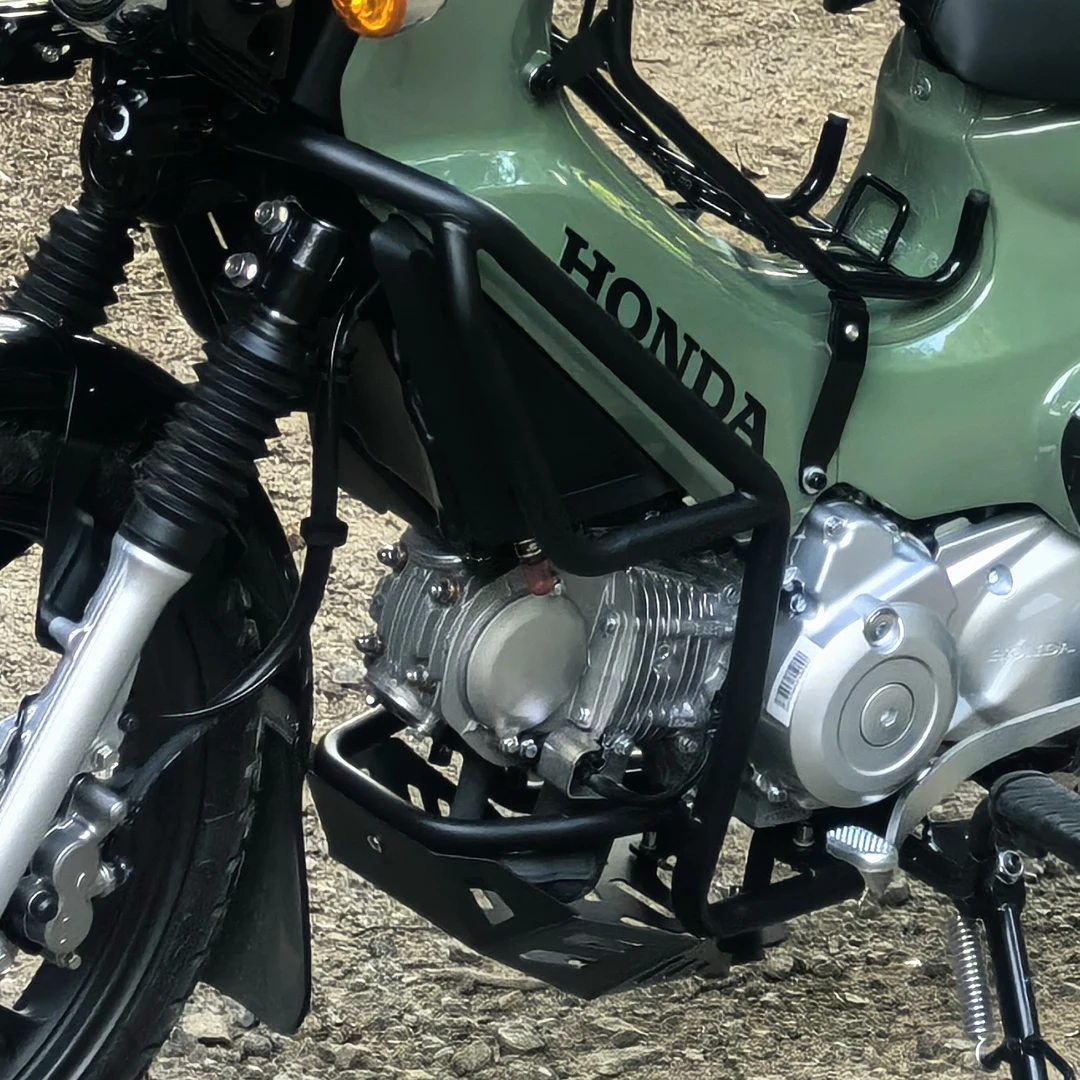 【本田幼兽cub cc110改装】专用摩托车护杆360自拍杆支架灯架组合