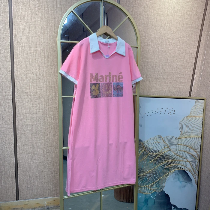 MM023孕妇粉色连衣裙L100-130 XXL150