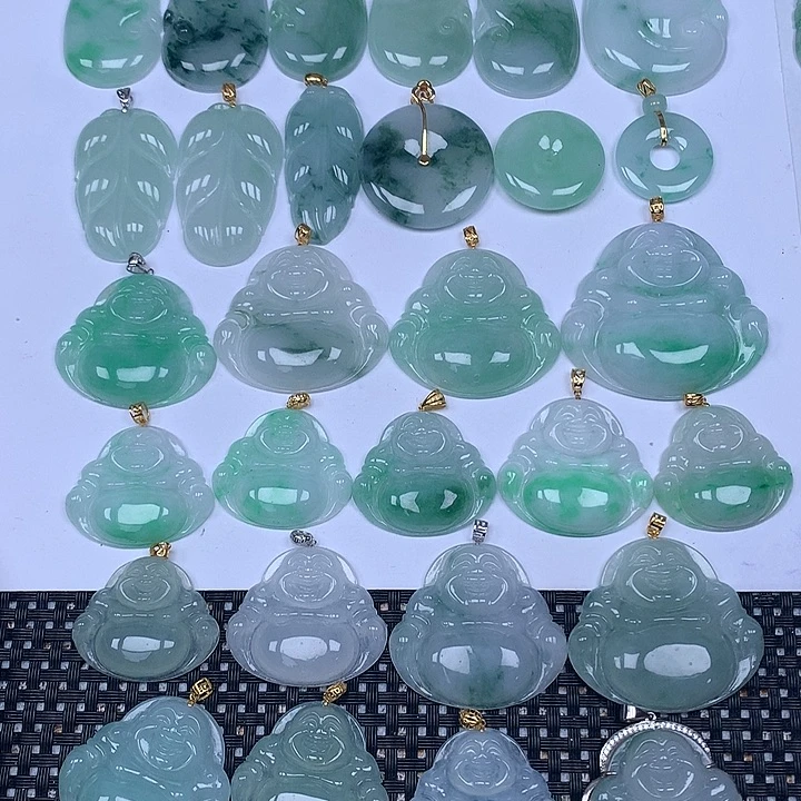 翡翠未镶嵌颈饰天然
