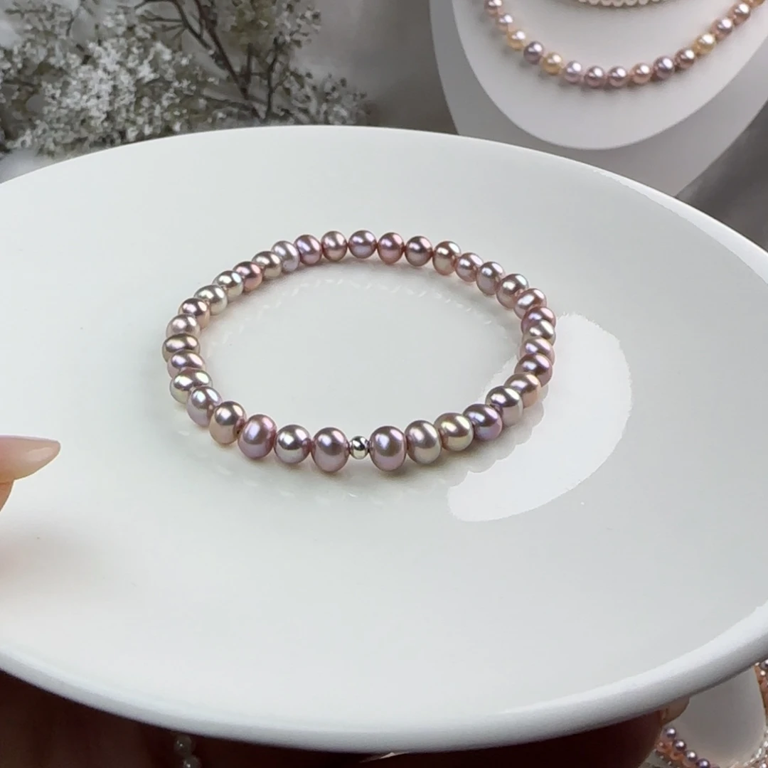 淡水珍珠手绳未镶嵌5-6mm微微瑕