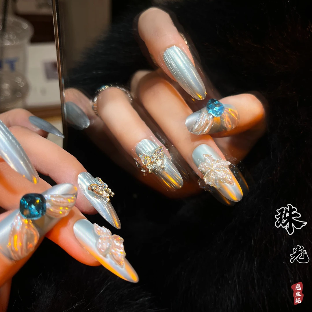 设计师款@【珠光】寇丝妮 纯手工穿戴式美甲