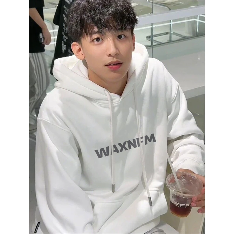 美式简约落肩连帽卫衣男女秋冬2025新款宽松重磅外套oversize上衣