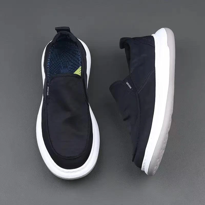 男鞋夏季透气一蹬懒人鞋休闲百搭帆布鞋春夏老北京布鞋冰丝布男士