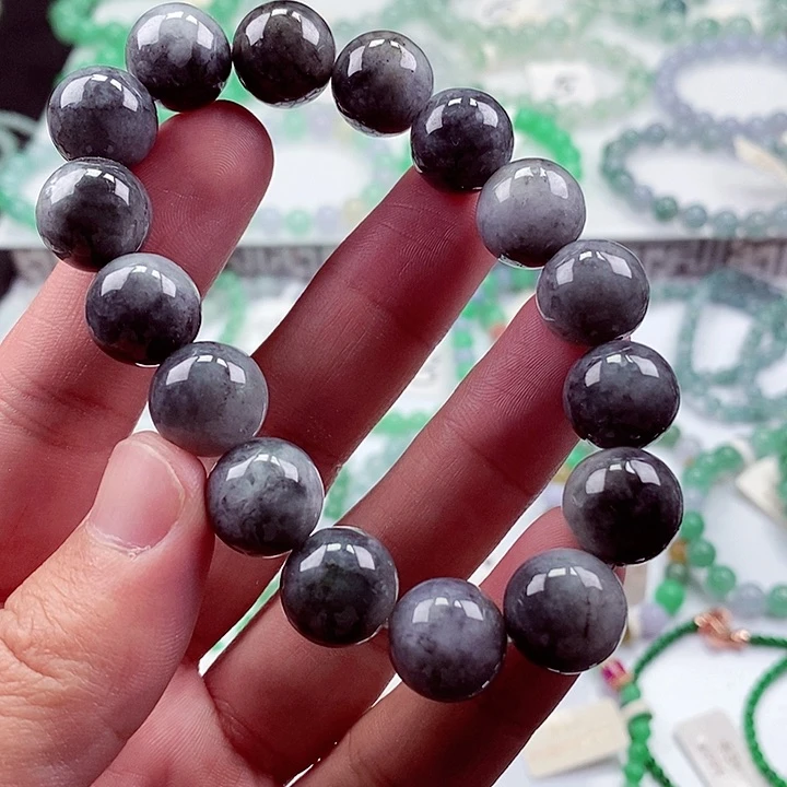 翡翠手链未镶嵌卡13+