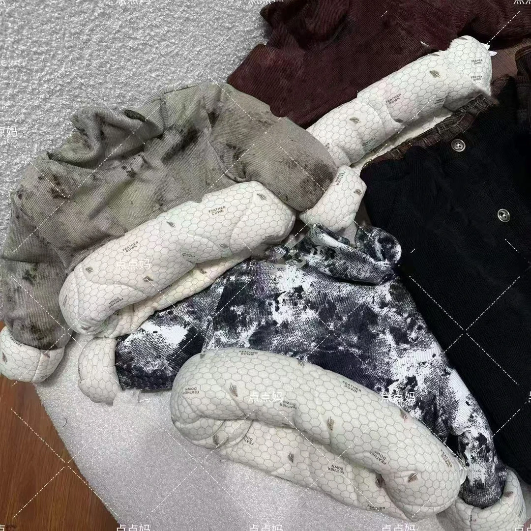 现货【DDM】一件过冬加厚棉衣过冬水墨画晕染加热加厚打底衫08