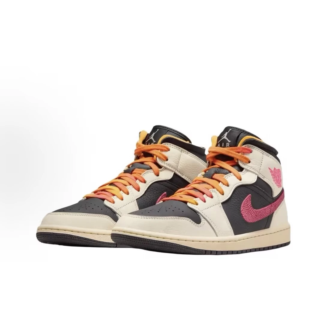 【马年红品】Nike双旦礼AJ1 MID SE EDG男女款中帮休闲鞋IB7007-107