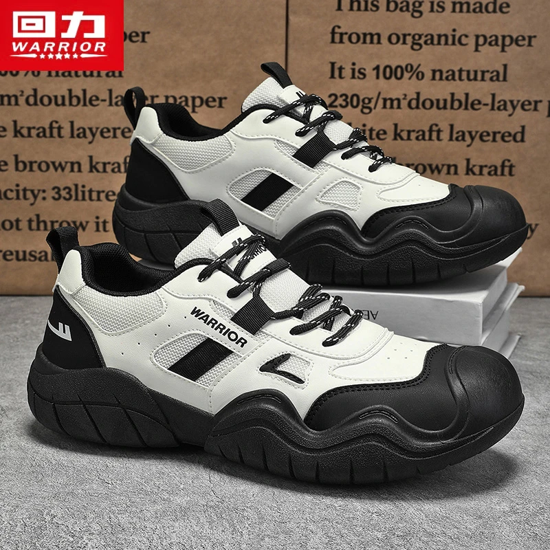 回力男鞋冬季新款2025防滑耐磨工作劳保鞋百搭透气户外运动登山鞋