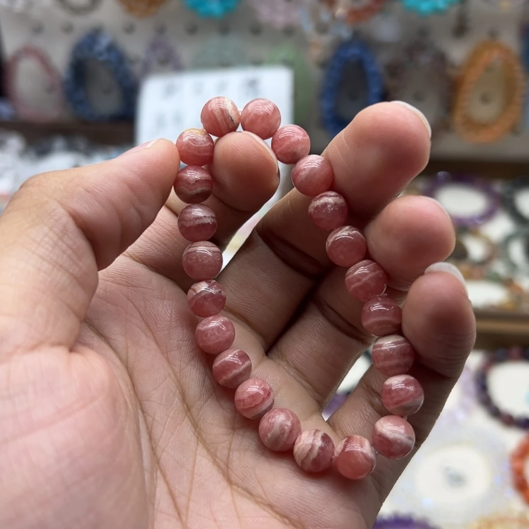 未镶嵌水晶手链8.2咪红纹石