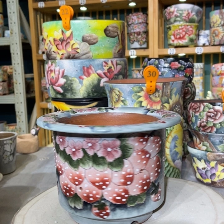 红陶景德镇艺术手绘作品