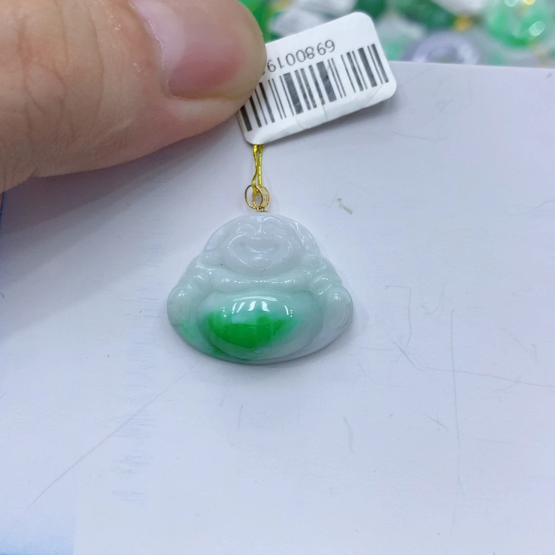 颈饰18K金镶嵌翡翠翡翠