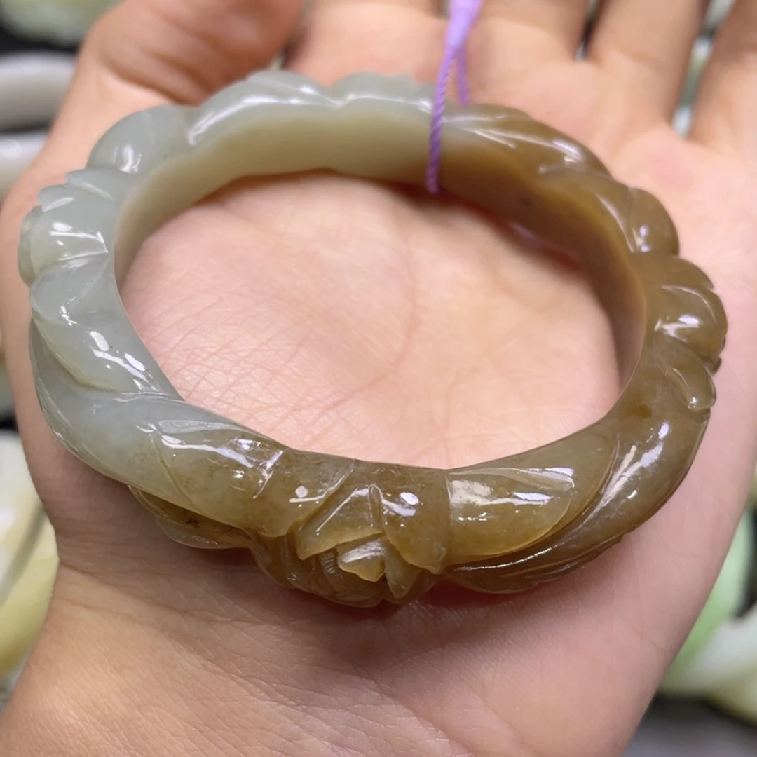 和田玉手镯未镶嵌29