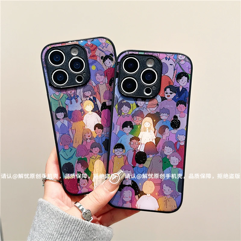 金属漆水凝壳适用苹果iPhone17/华为荣耀/OPPO/VIVO/小米手机壳潮