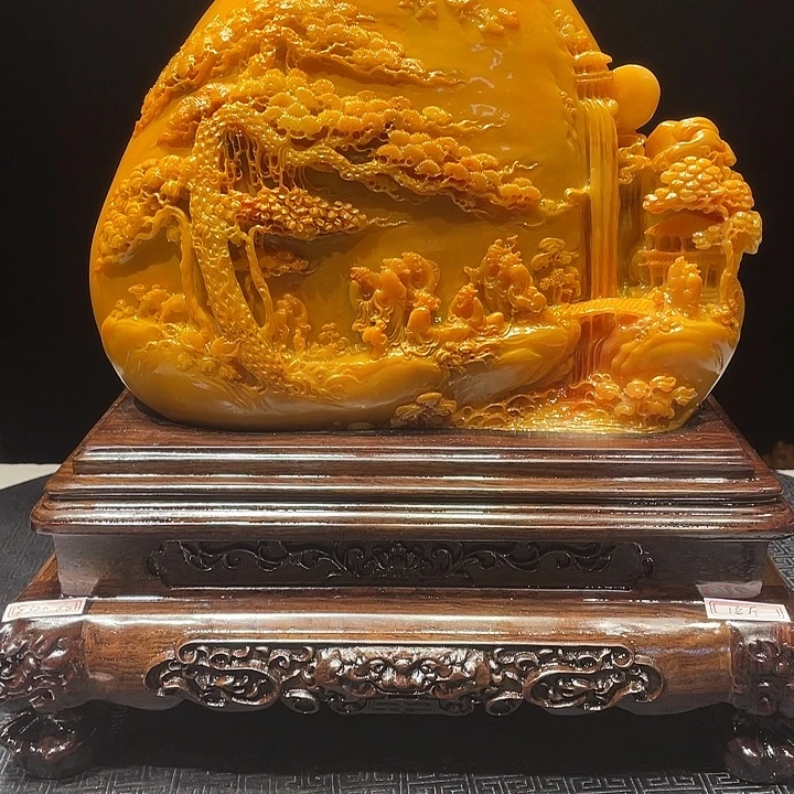 花***贵寿山石山水画作品