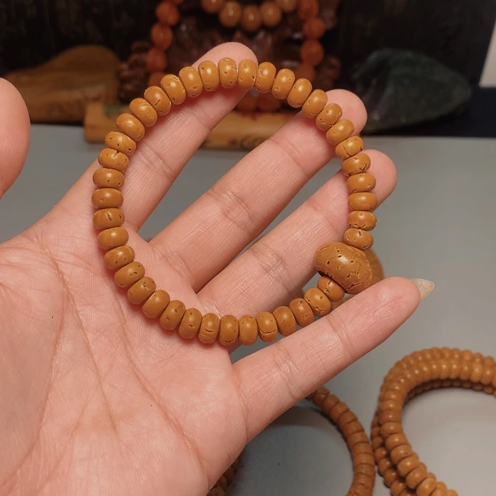 桃核吊坠神**品桃核手串9