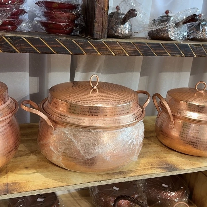 用***7紫铜手工双耳锅30口径