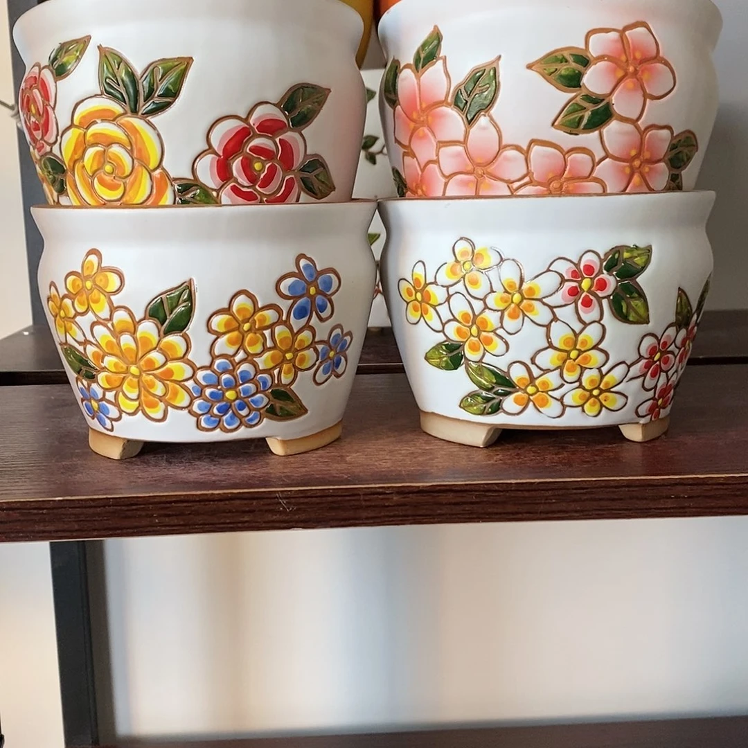 红陶韩式多肉植物花盆