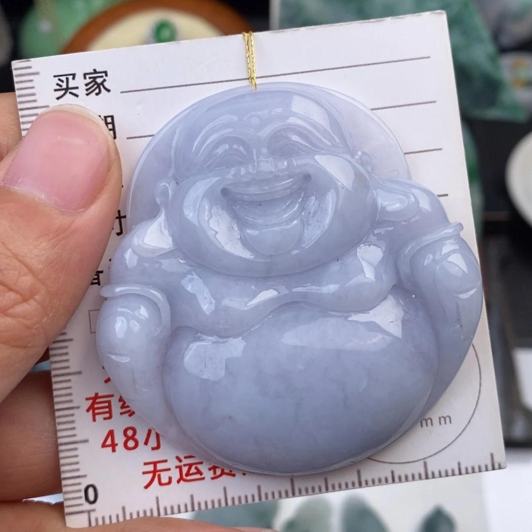 翡翠未镶嵌颈饰佛公