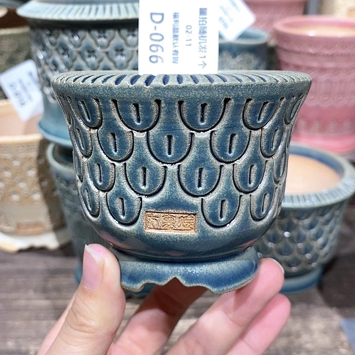 七里烧陶瓷02-11-066口径6冰**了