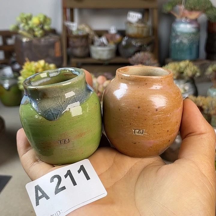 紫砂花盆拇指盆 内口3