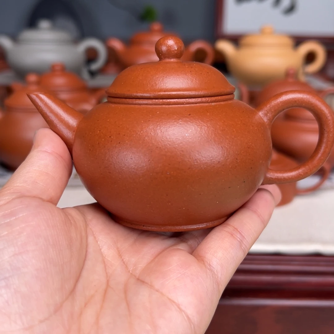 紫砂茶壶宝山红泥160