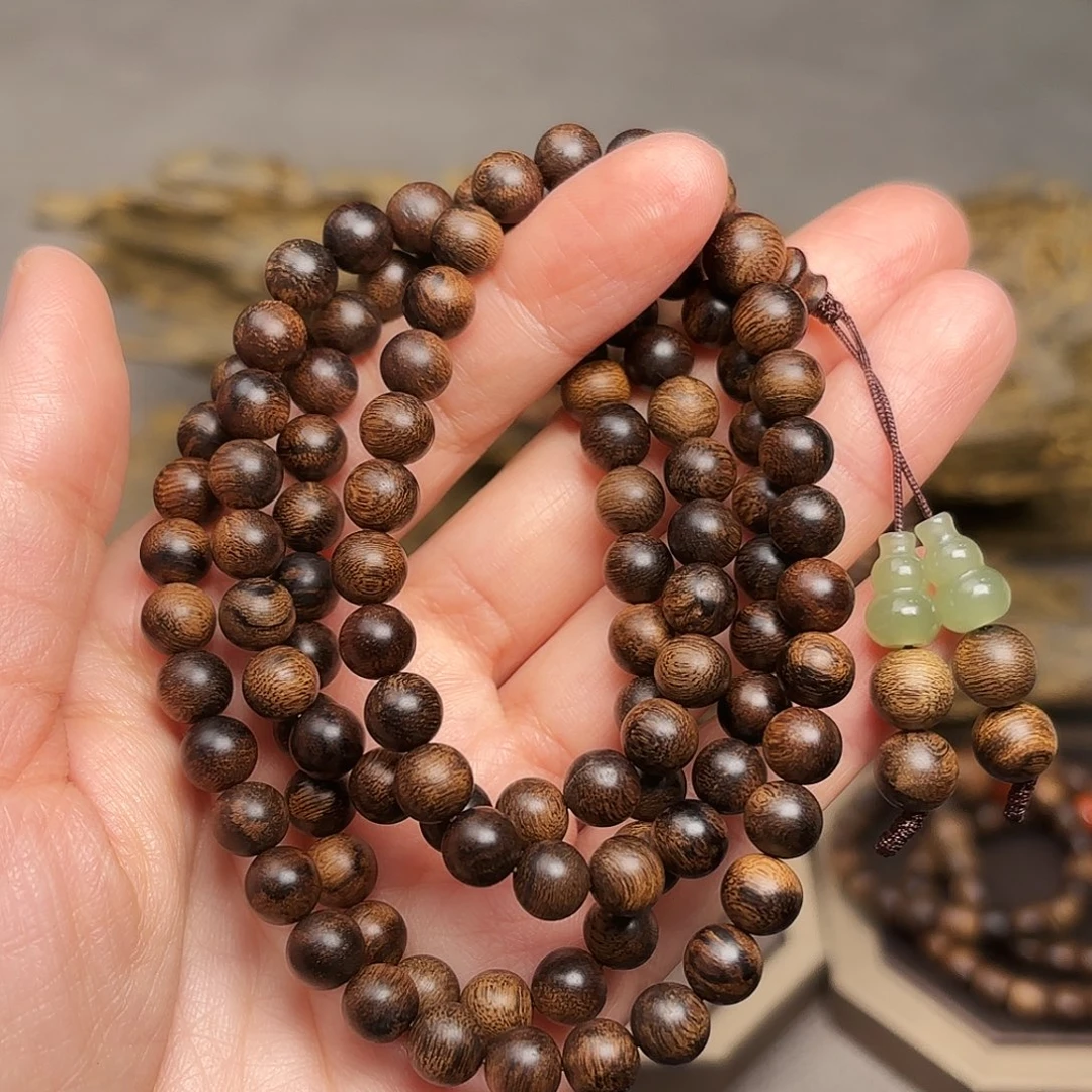 沉香手串越南富森红土瘤疤0.6×108