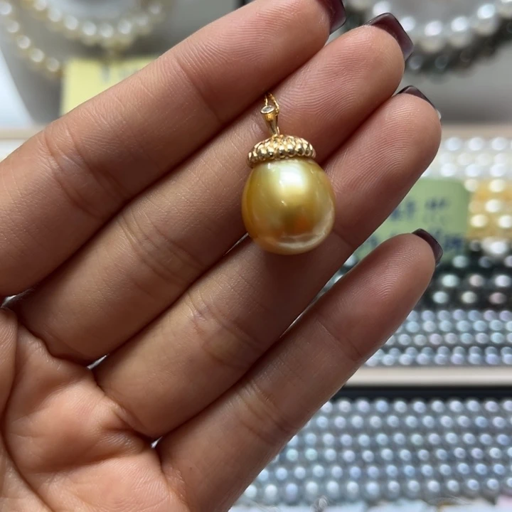 海水珍珠吊坠(不含链)银S925镶嵌