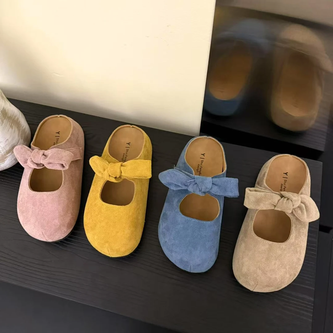 2025春时尚百搭卡皮巴拉厚底小个子增高一脚蹬外穿糖果勃肯半拖鞋