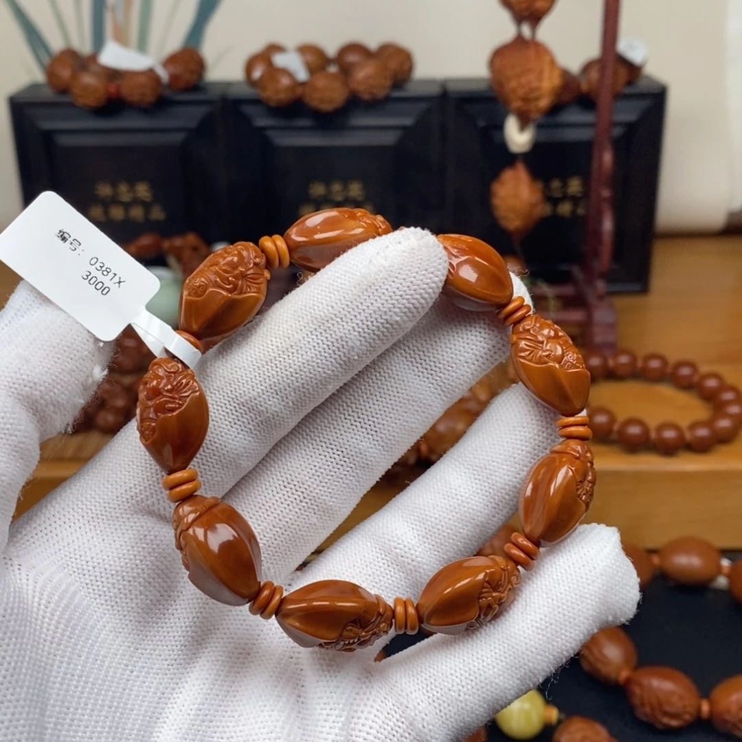 手串橄榄核许静健老师鲨鱼背财神