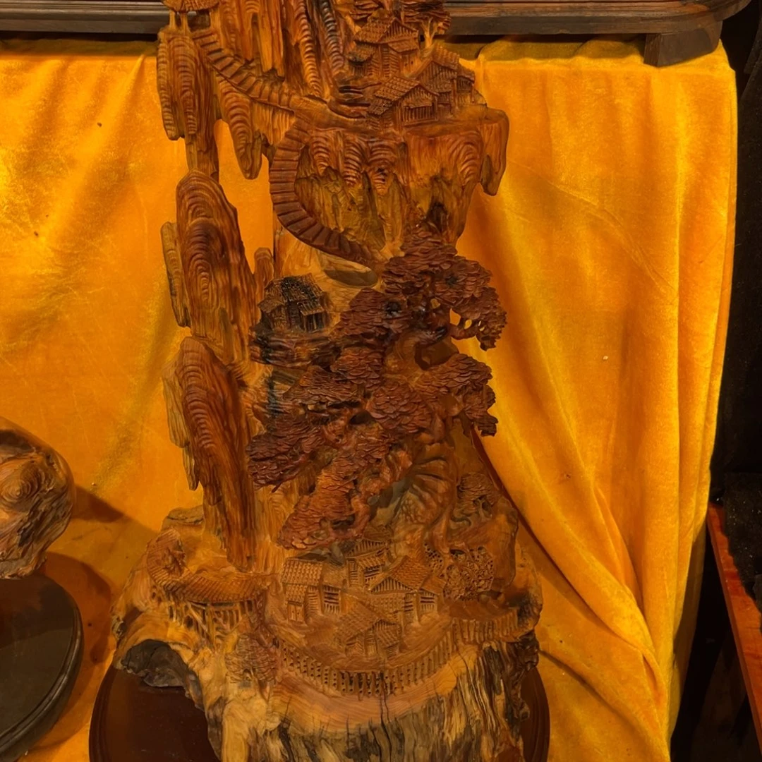 心***命柏木（崖柏）崖柏精工意境山水