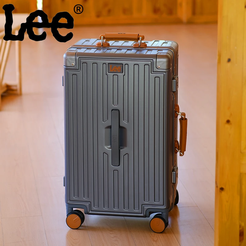 Lee新【升级款】行李箱大容量旅行箱拉杆箱高档铝框密码登机箱商务