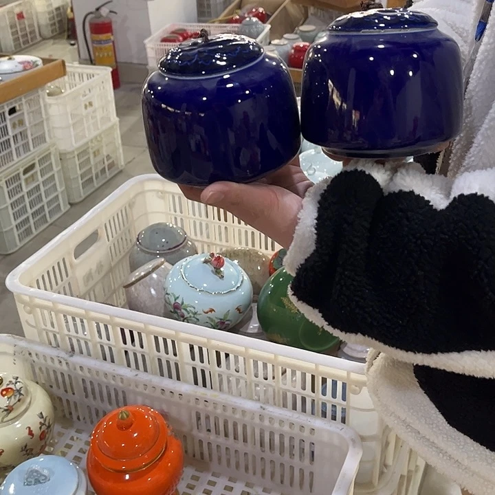 摆件陶瓷茶叶罐密封罐家用