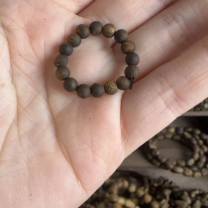 花***️珠串奇楠沉香04戒指沉水浮高油