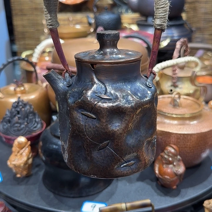 用***0紫铜手工制作提梁壶