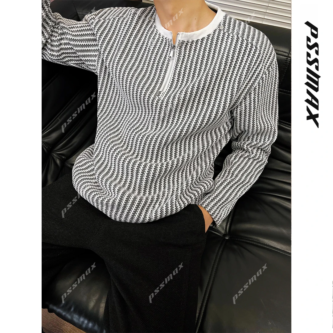 【现货】胖俗俗 PSSMAX【半拉链铆钉卫衣】2025秋冬新款休闲打底衫