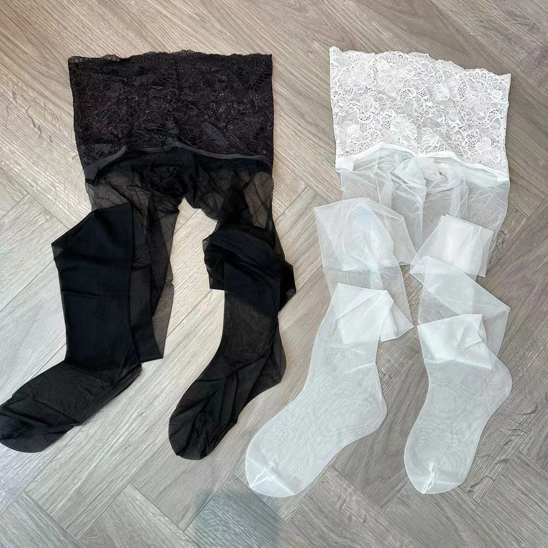 【wyd小樱桃】秋蝴蝶蕾丝腰幻想丝滑高级通透丝袜