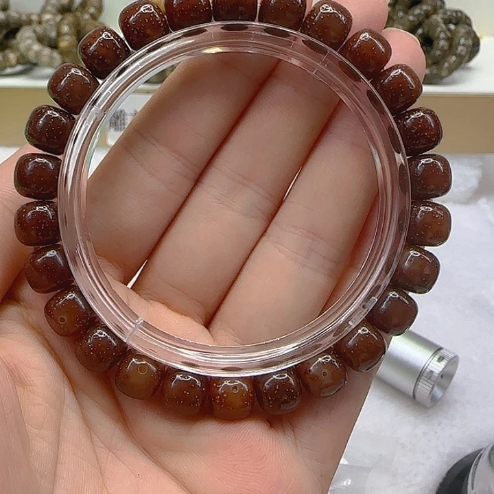 星月菩提手串15尽头粉冰星月菩提98桶单圈