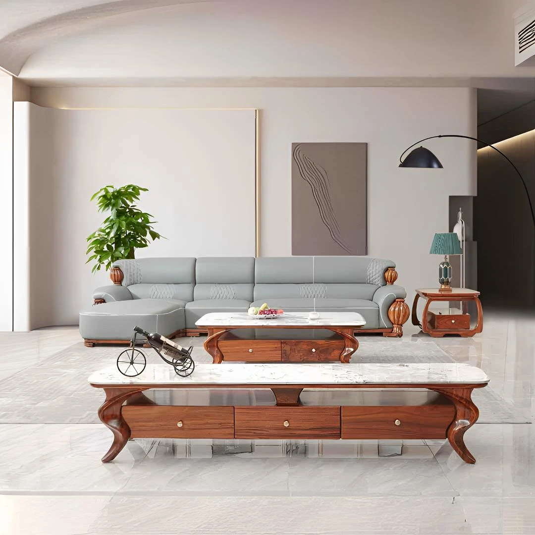 灯笼沙发新品豪华乌金木加厚头层牛皮沙发转角贵妃可定制直排尺寸