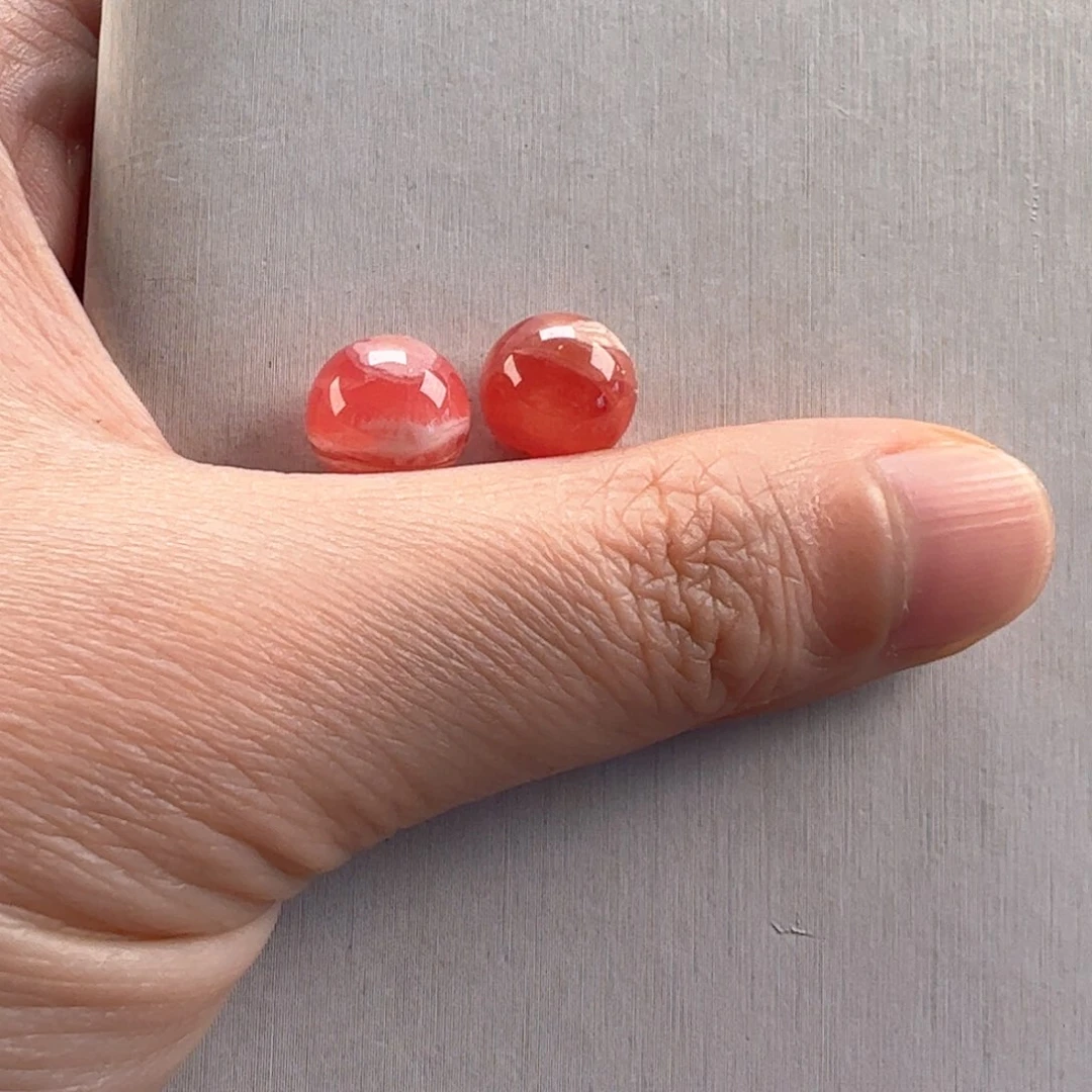 菱锰矿（红纹石）未镶嵌单珠走****儿