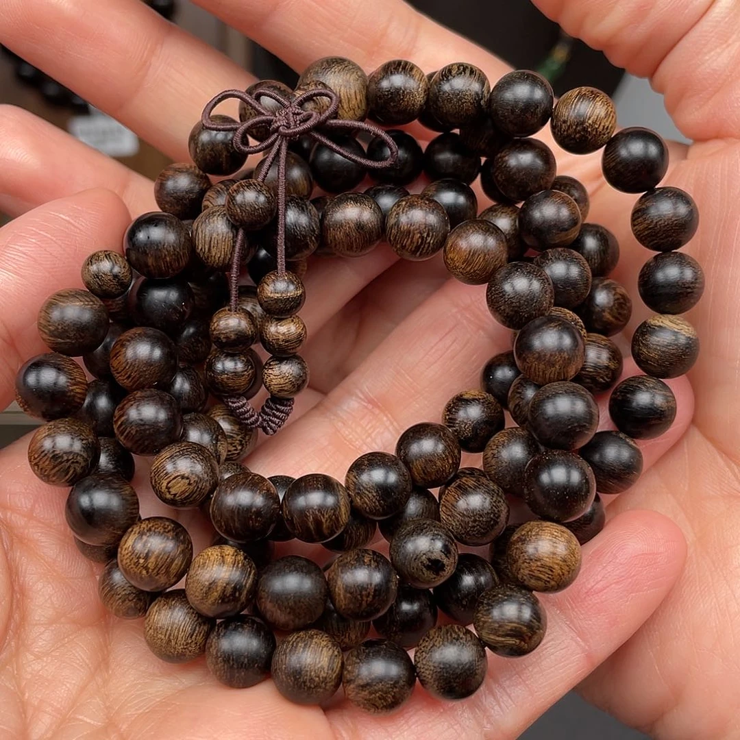 沉香手串越南芽庄白棋0.8瘿子瘤疤