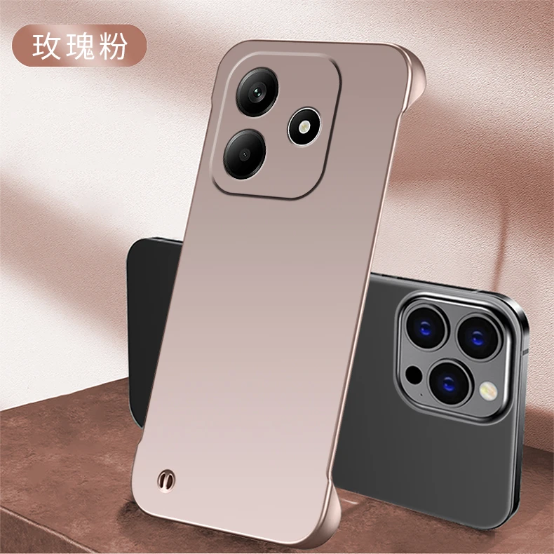 适用红米NOTE14无边框note14pro+手机壳纯色超薄时尚潮亲肤感散热