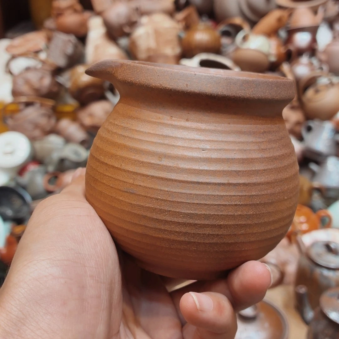 柴烧老岩泥手工茶壶器皿
