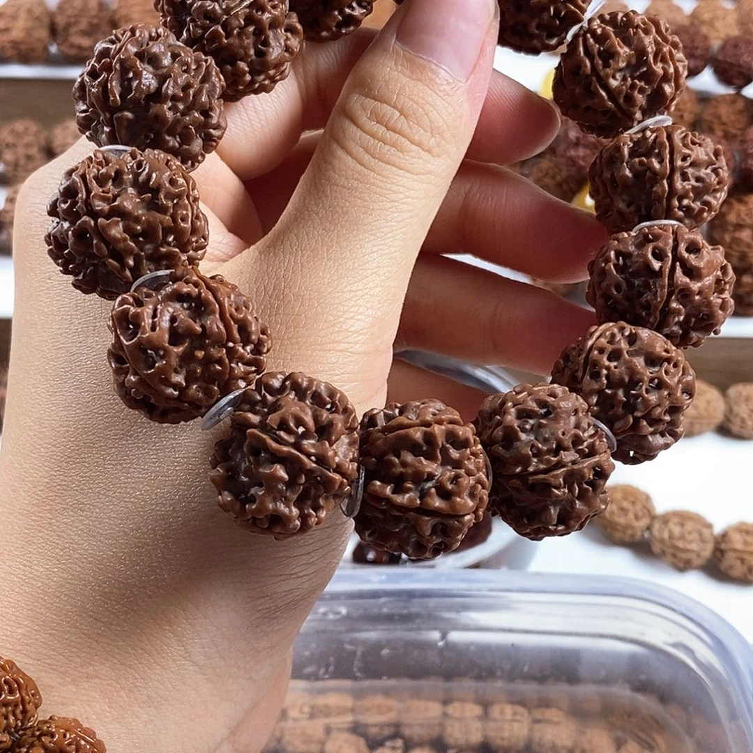 金刚菩提手串红皮铁籽大粗筋