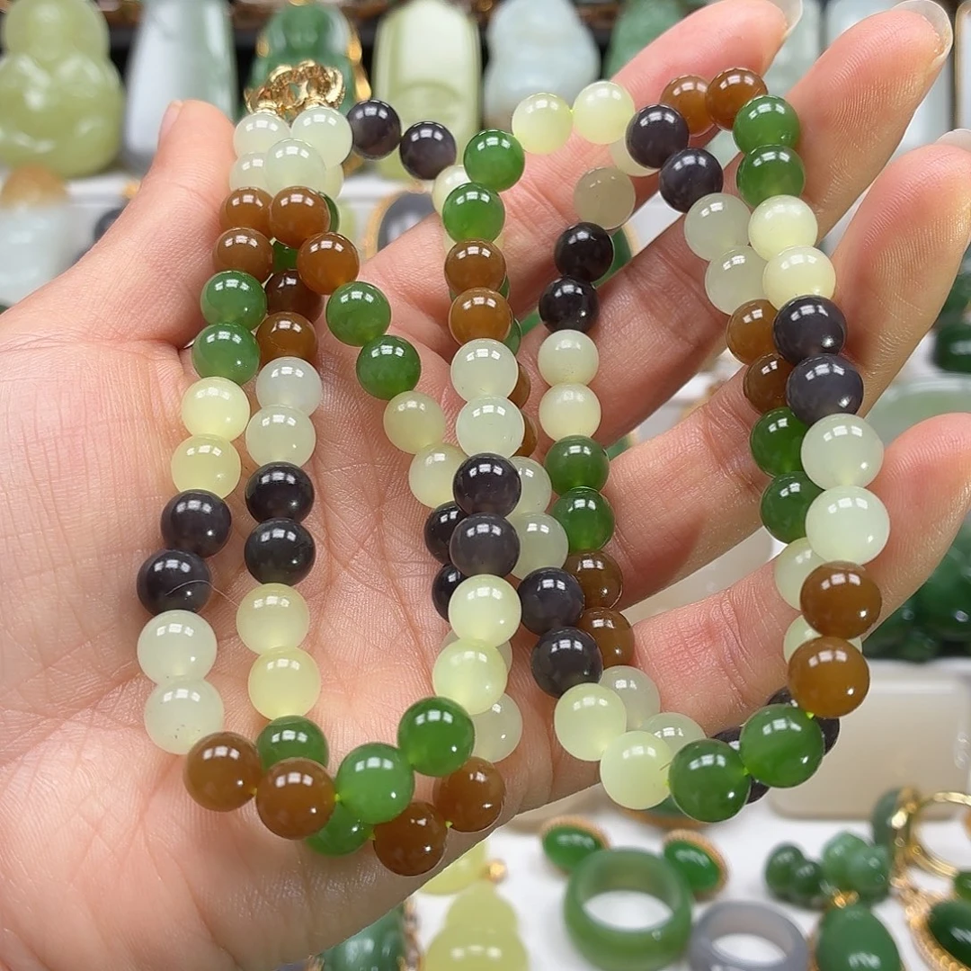 和田玉未镶嵌颈饰精品多宝